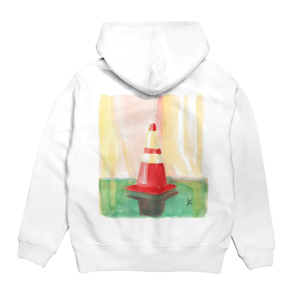 かよコーンショップのシングルコーン（Drawing） Hoodie:back