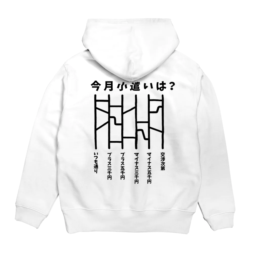 ハナのお店の今月小遣いは？（あみだくじ） Hoodie:back