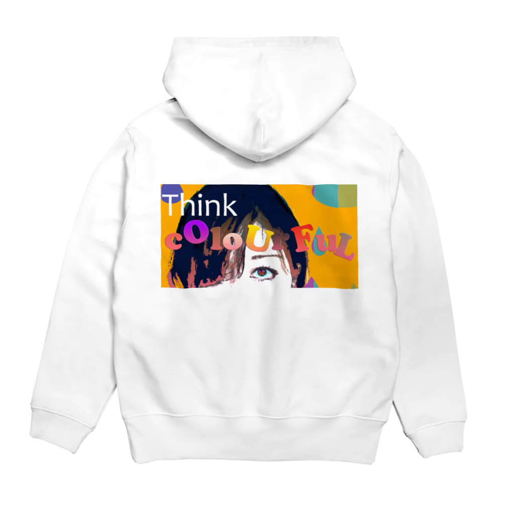 lifejourneycolorfulのThink Colorful パーカーの裏面