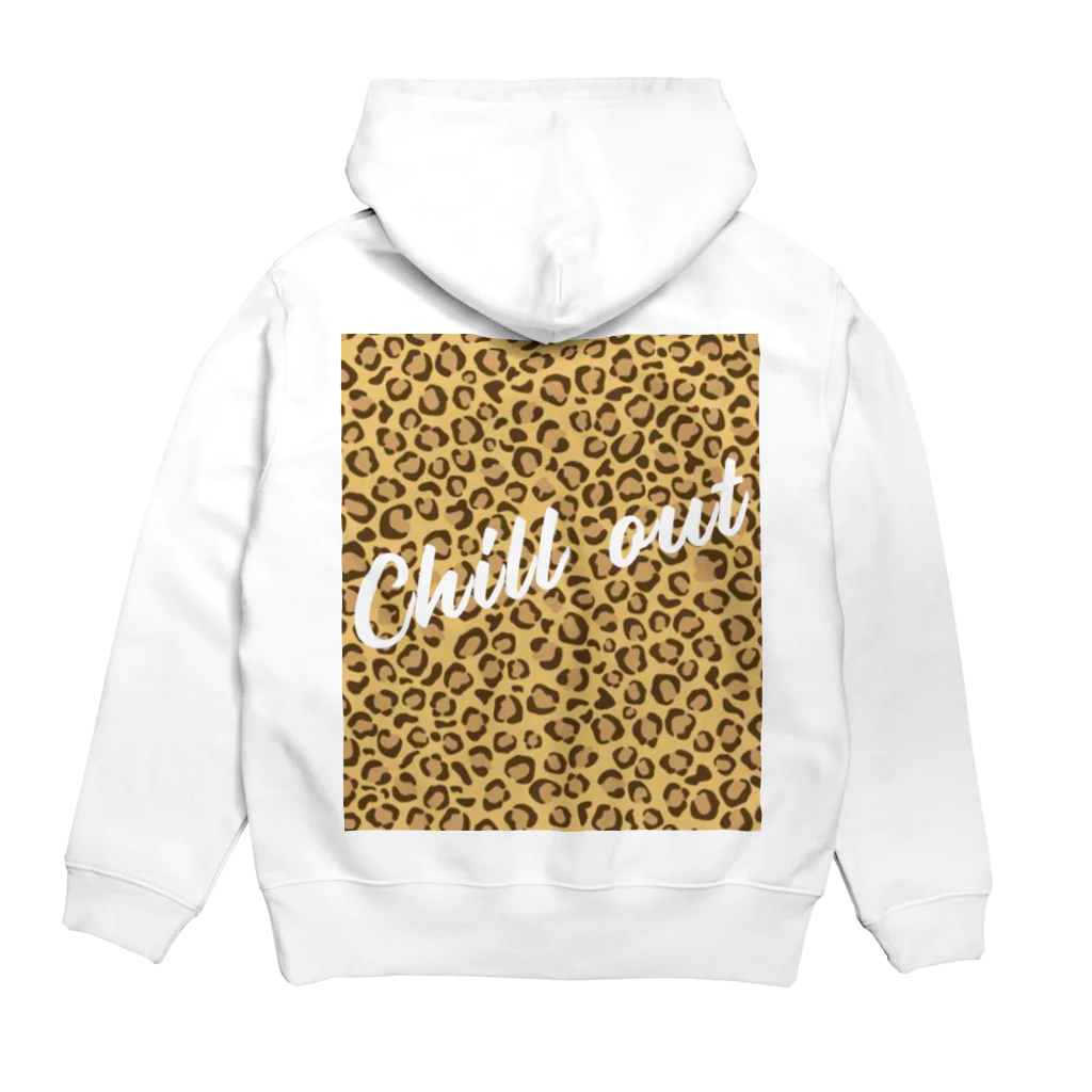 MY FITのChill out ヒョウ柄 Hoodie:back