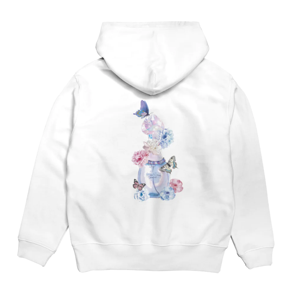 &i Designのアンドアイデザイン 数秘＆カラー®No.6 BLUE&PINK Hoodie:back