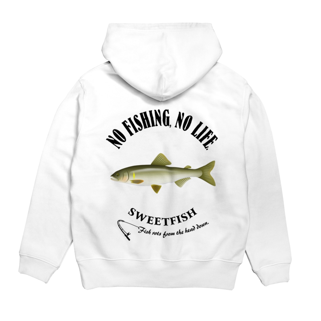 Discover Good fishing メンズ レディース パーカー Saltwater fish AYU 【裏プリント】
