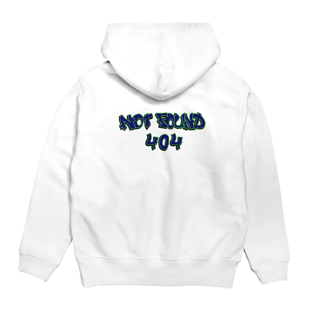 crow-jobsのNOT FOUND 404 Hoodie:back