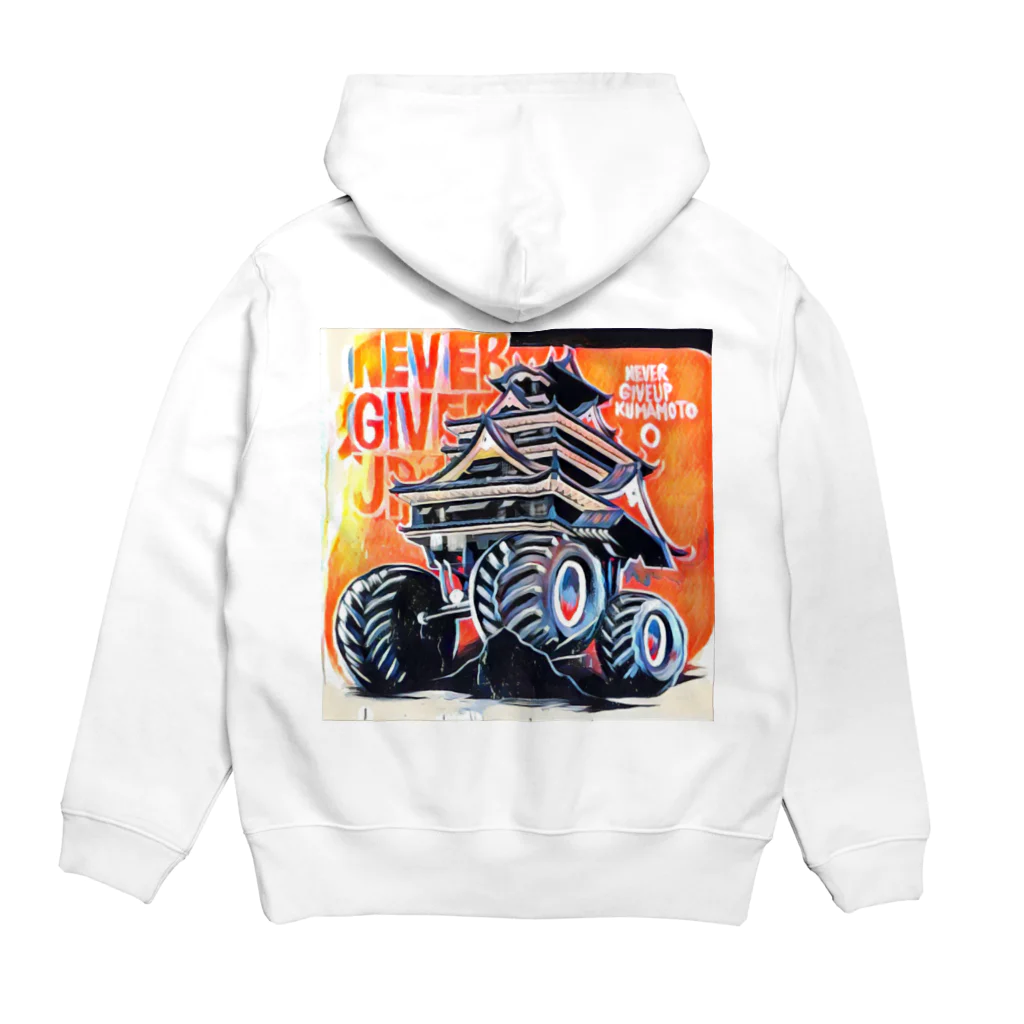 Mobile Gift Shop のnever give up KUMAMOTO  Hoodie:back