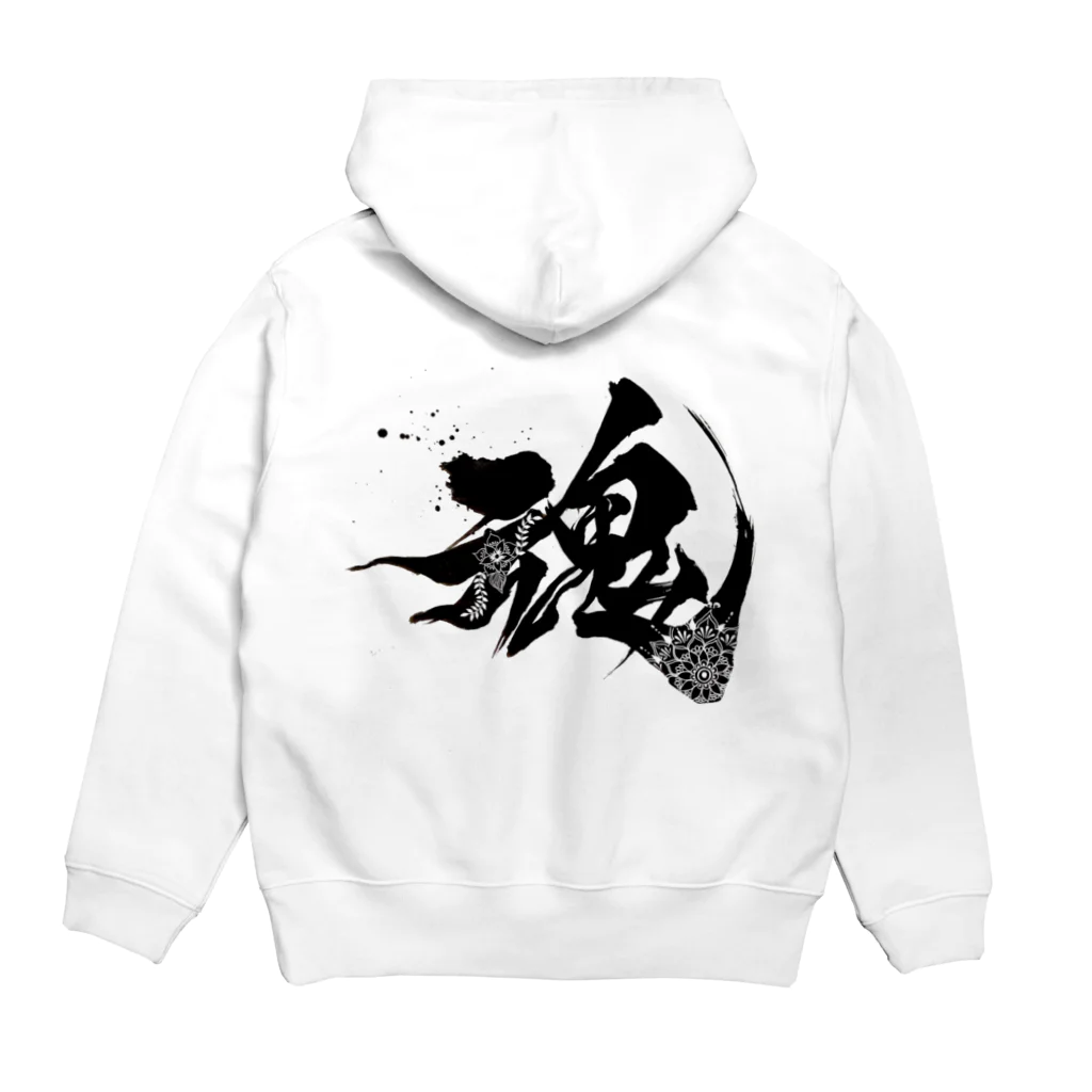 Kochou Design Studioの【魂】シリーズ（片面） Hoodie:back