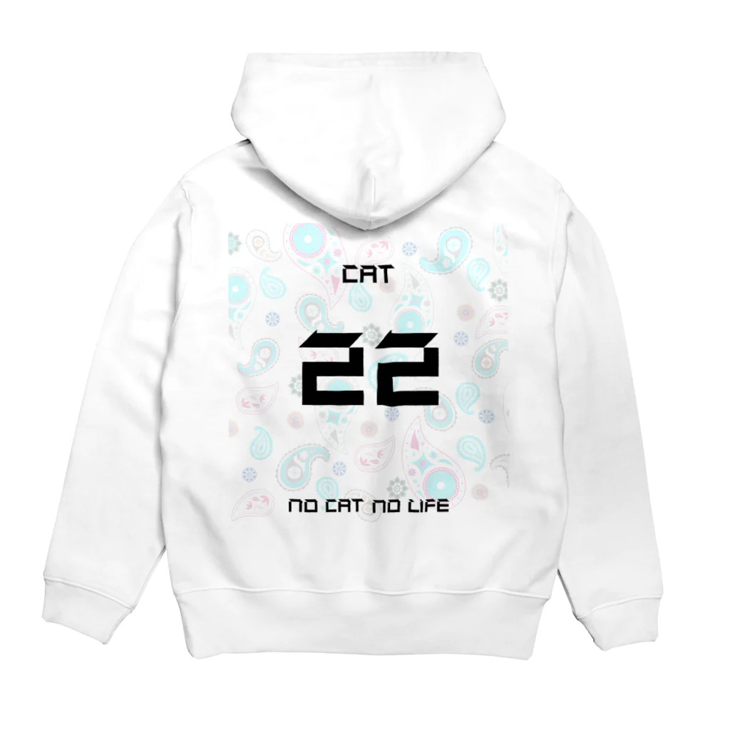 asobi+o　（ｱｿﾋﾞﾄ）のサッカー for catlover_cityFC Hoodie:back