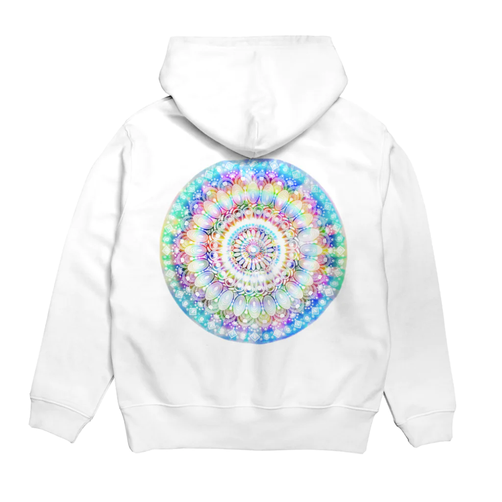 太陽の光降りそそぐ庭の星の花かんむり Hoodie:back