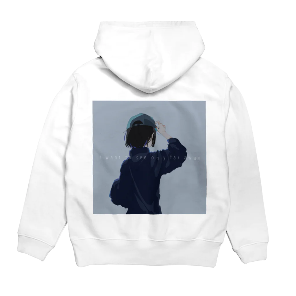 伊織の作品のずっと遠くを見ていたい Hoodie:back