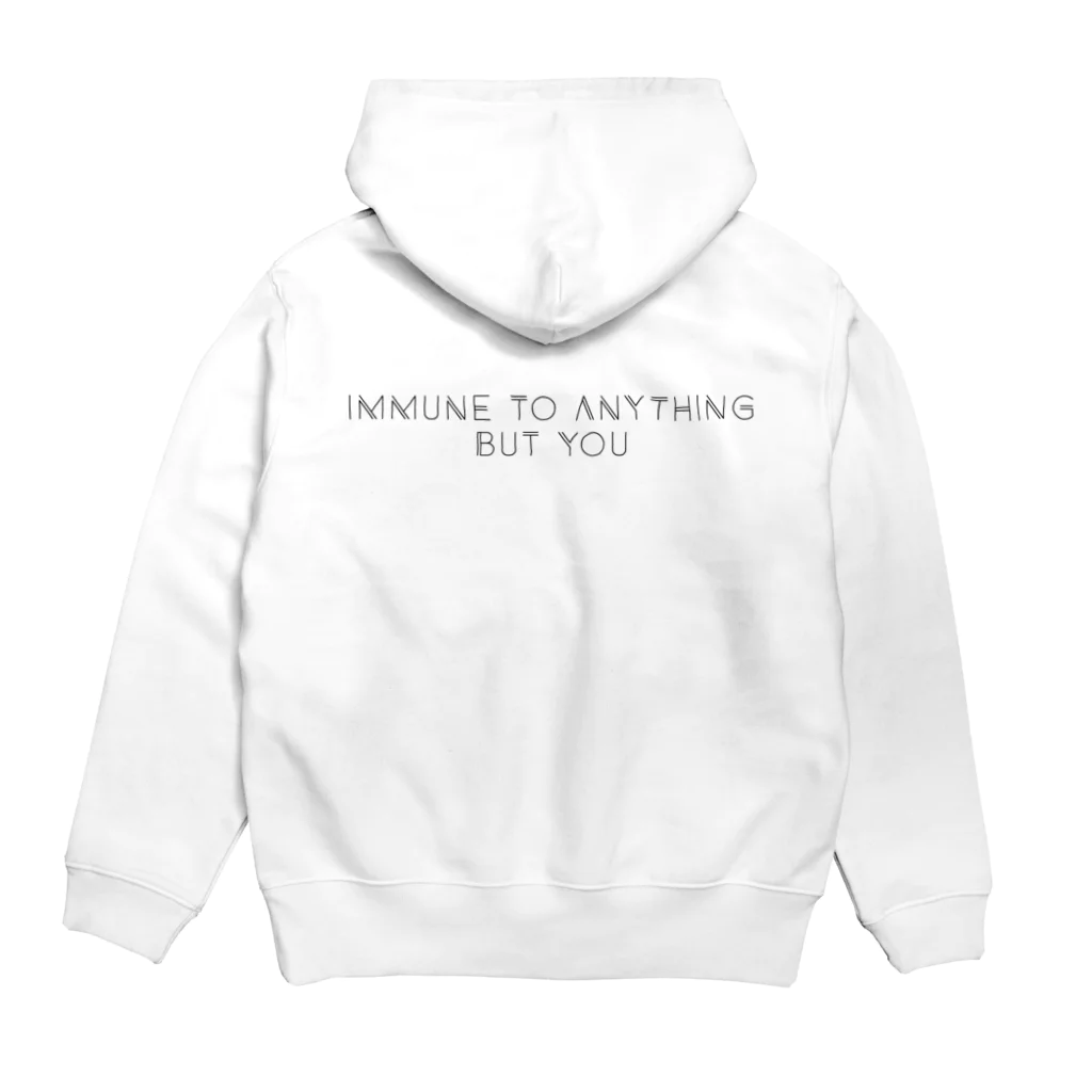 mincora.のIMMUNE TO ANYTHING BUT YOU - black ver. - Hoodie:back