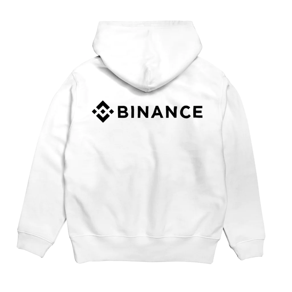 FUNNY JOKESのBINANCE-バイナンス- 黒ロゴバックプリントデザイン（背面プリント） パーカーの裏面