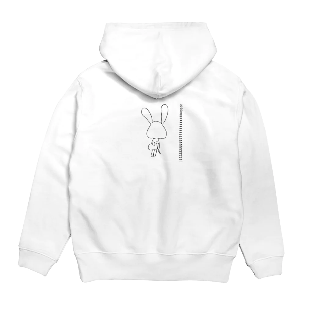 裏𝙵+𝙰=のほいちょうさぎ Hoodie:back