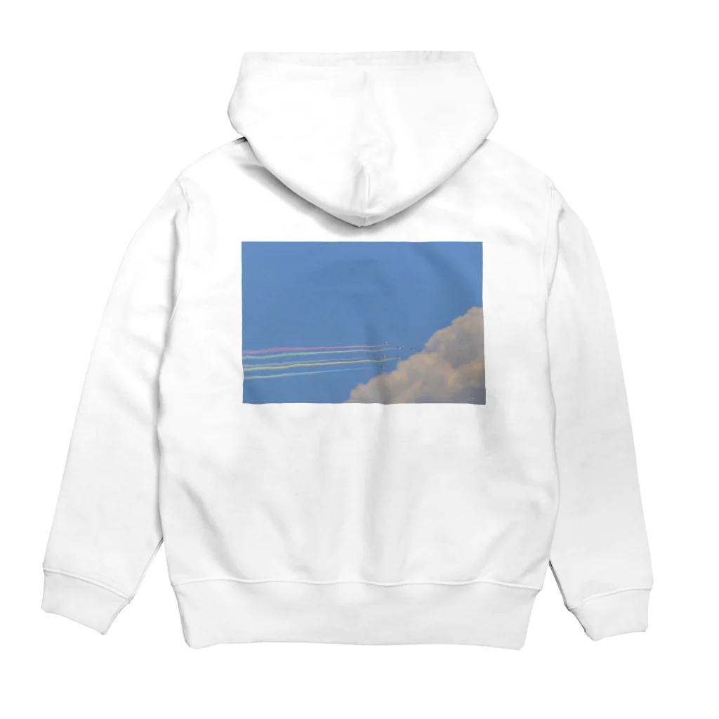 It's sunny on the clouds!!のブルーインパルス2020 Hoodie:back