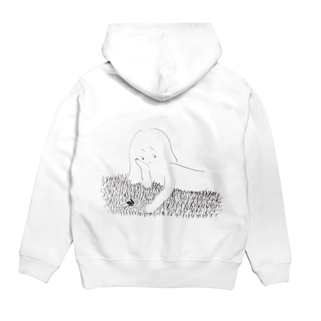 naokokawashimaの芝生の女 Hoodie:back