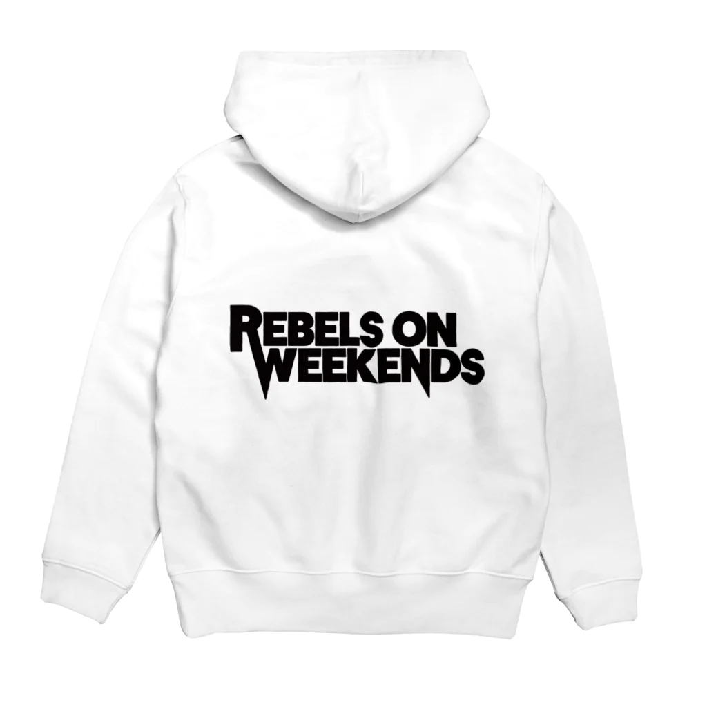 Rebels on WeekendsのRebels on Weekends 1st album パーカーの裏面