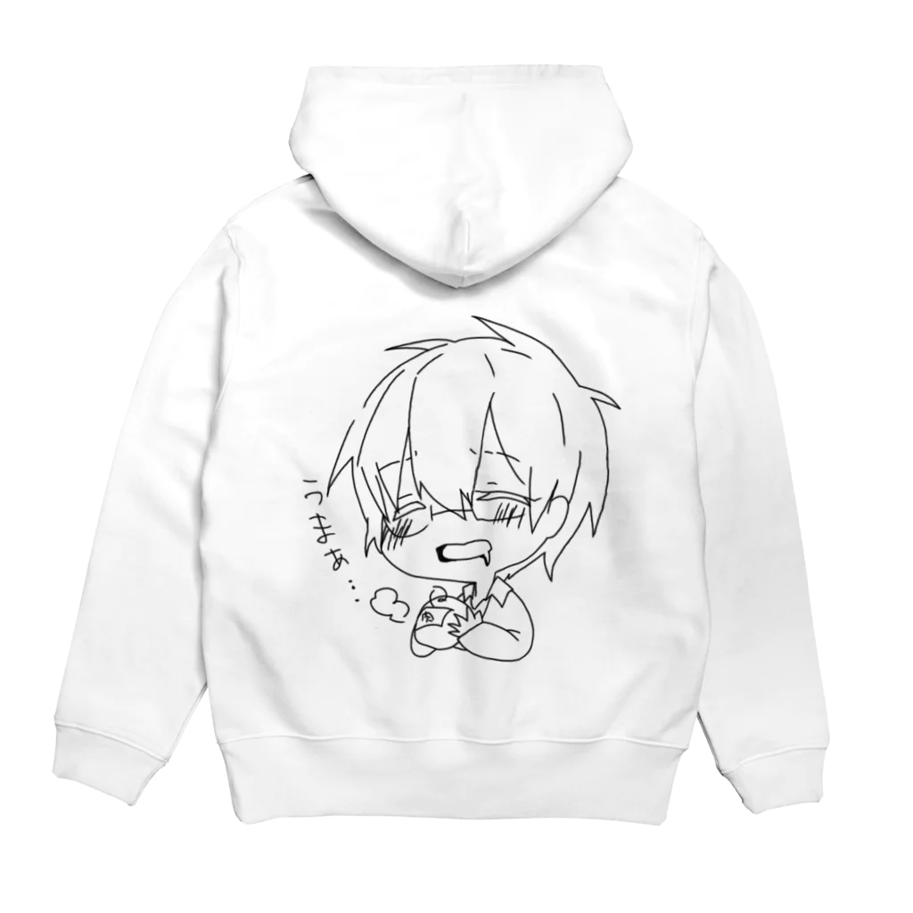 Enpitu_Pのえんぴつ君のよだれ顔パーカー Hoodie:back