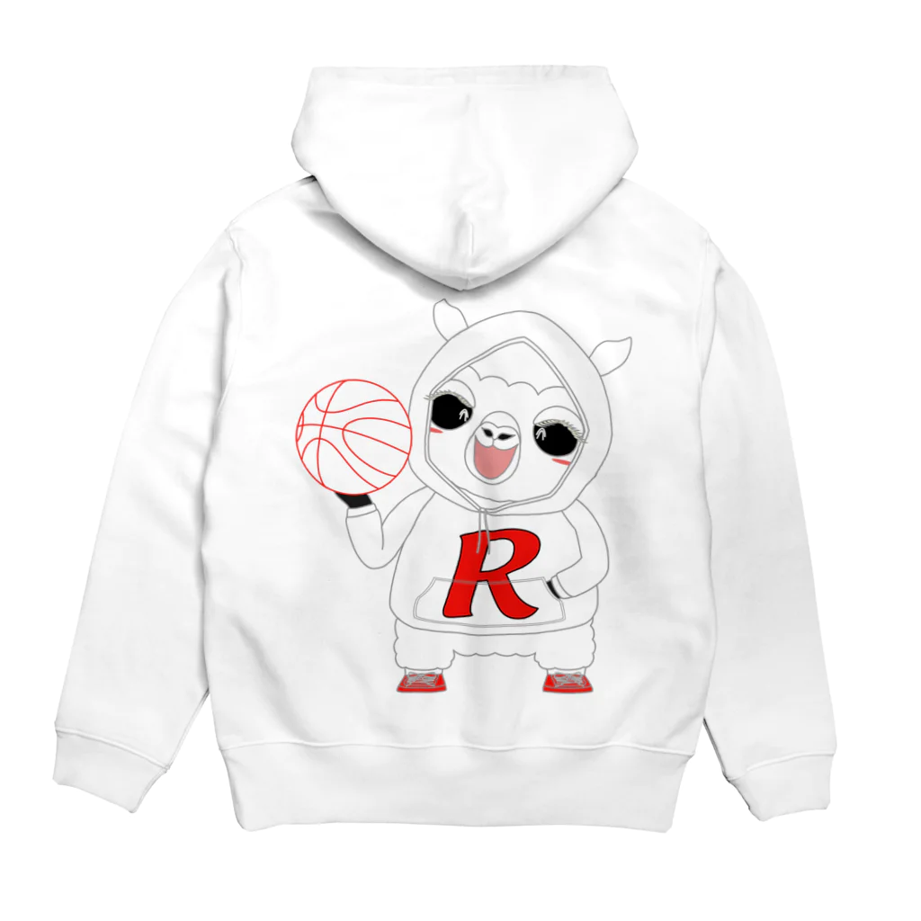 みゃみゅみぇっみょ（ばすけっと）のRパーカー（アルパカ） Hoodie:back