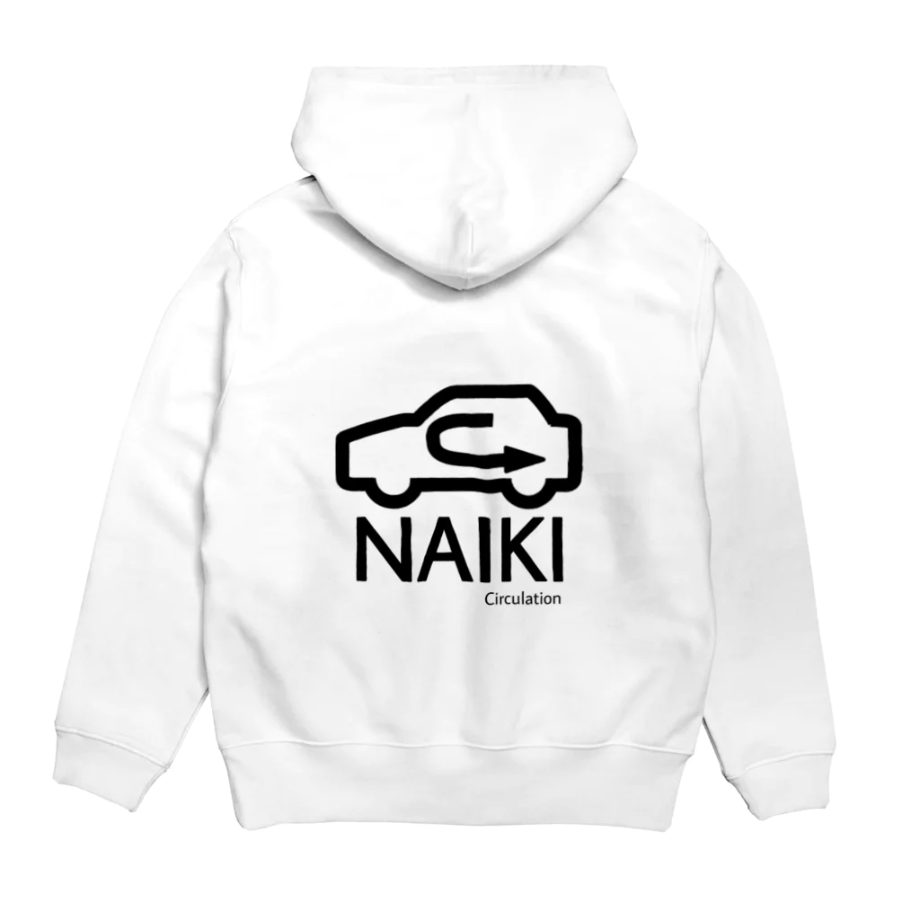 しばのアイテム屋さんの車でよく見るアイコンシリーズ(内気循環) Hoodie:back