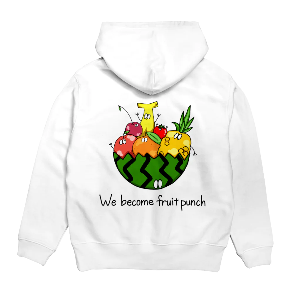 わたわたぽぽぽのWe become fruit punch Hoodie:back