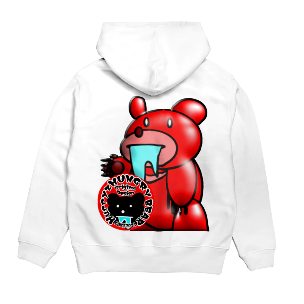 Hurryz HUNGRY BEARのHurryz HUNGRY BEAR レッドメタル風 Hoodie:back