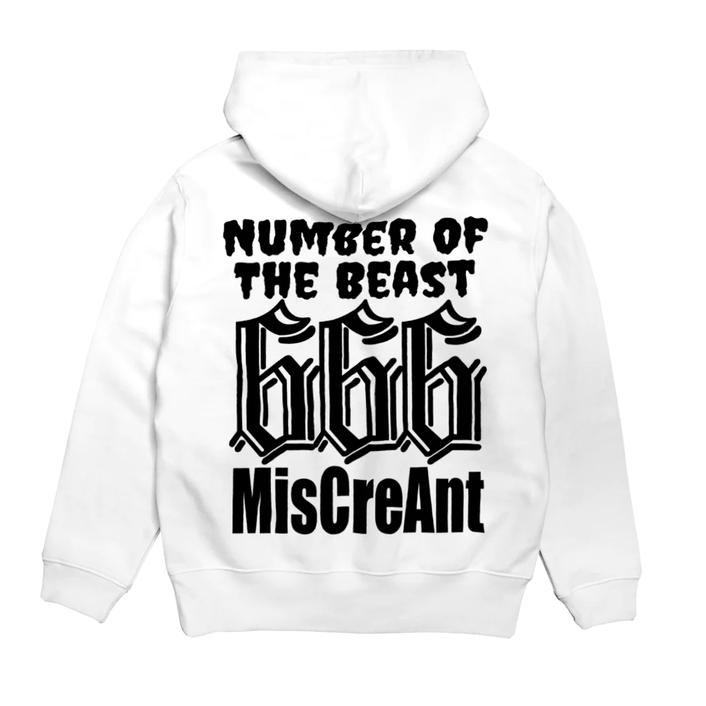 MisCreAntミスクリアントのNumber Of The Beast 666 Hoodie:back