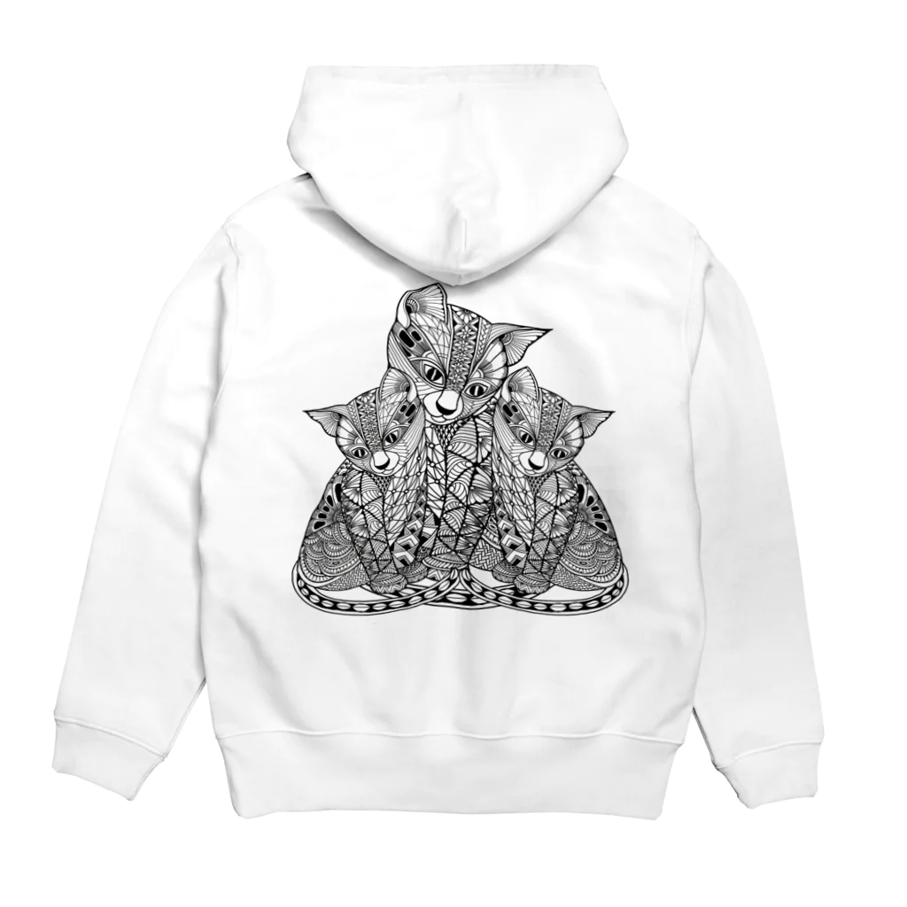 NKOSI AFRICAの3cutecats Hoodie:back