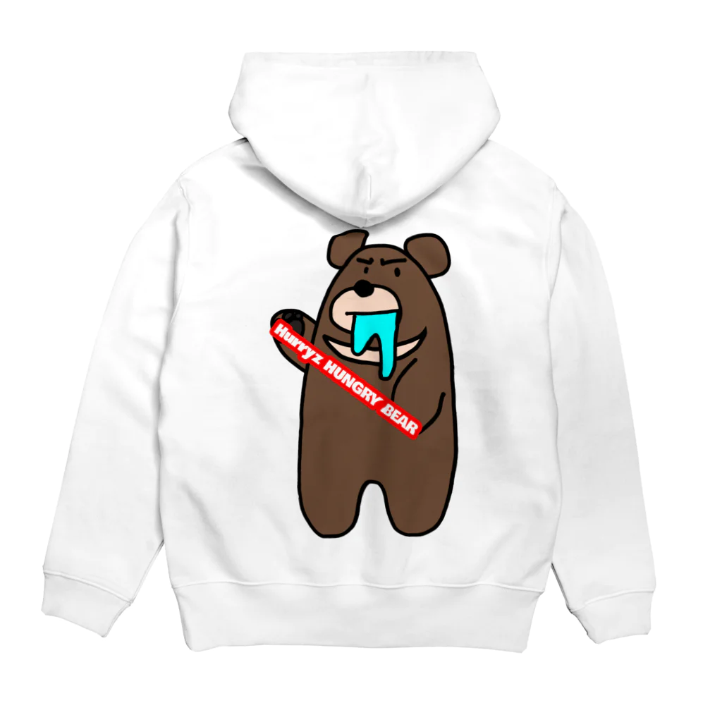 Hurryz HUNGRY BEARのHurryz HUNGRY BEAR落書き Hoodie:back