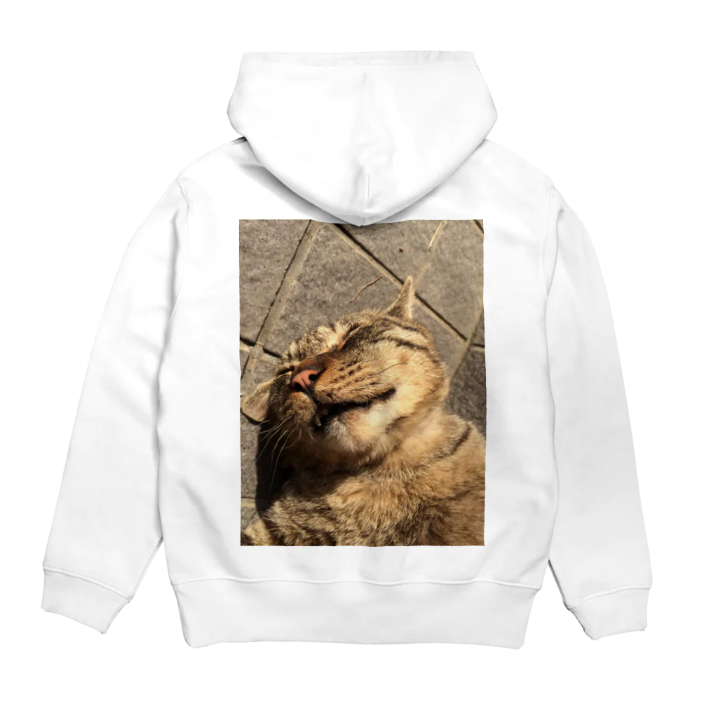 あまりの猫（無防備） Hoodie:back