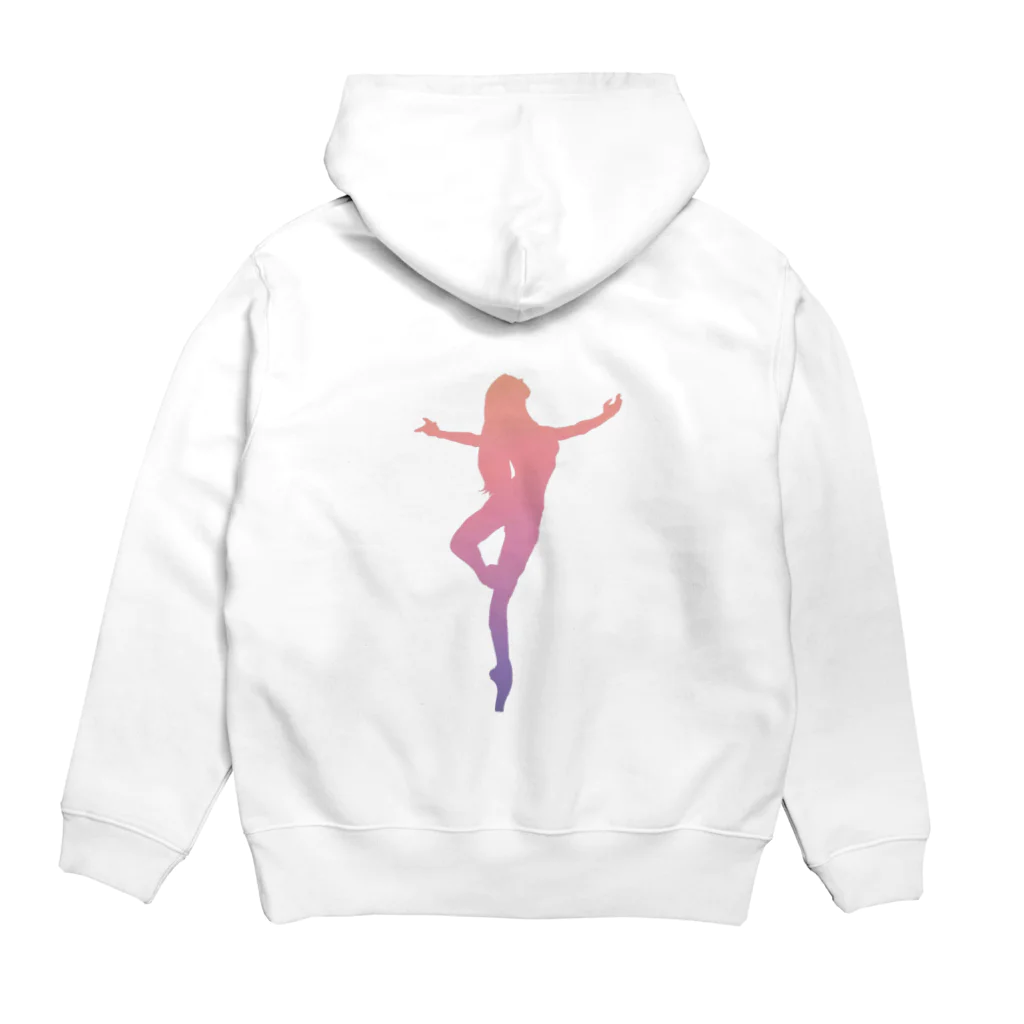 Ayano Ballet Studio 〜passé〜　アヤノバレエスタジオパッセのレインボー Hoodie:back