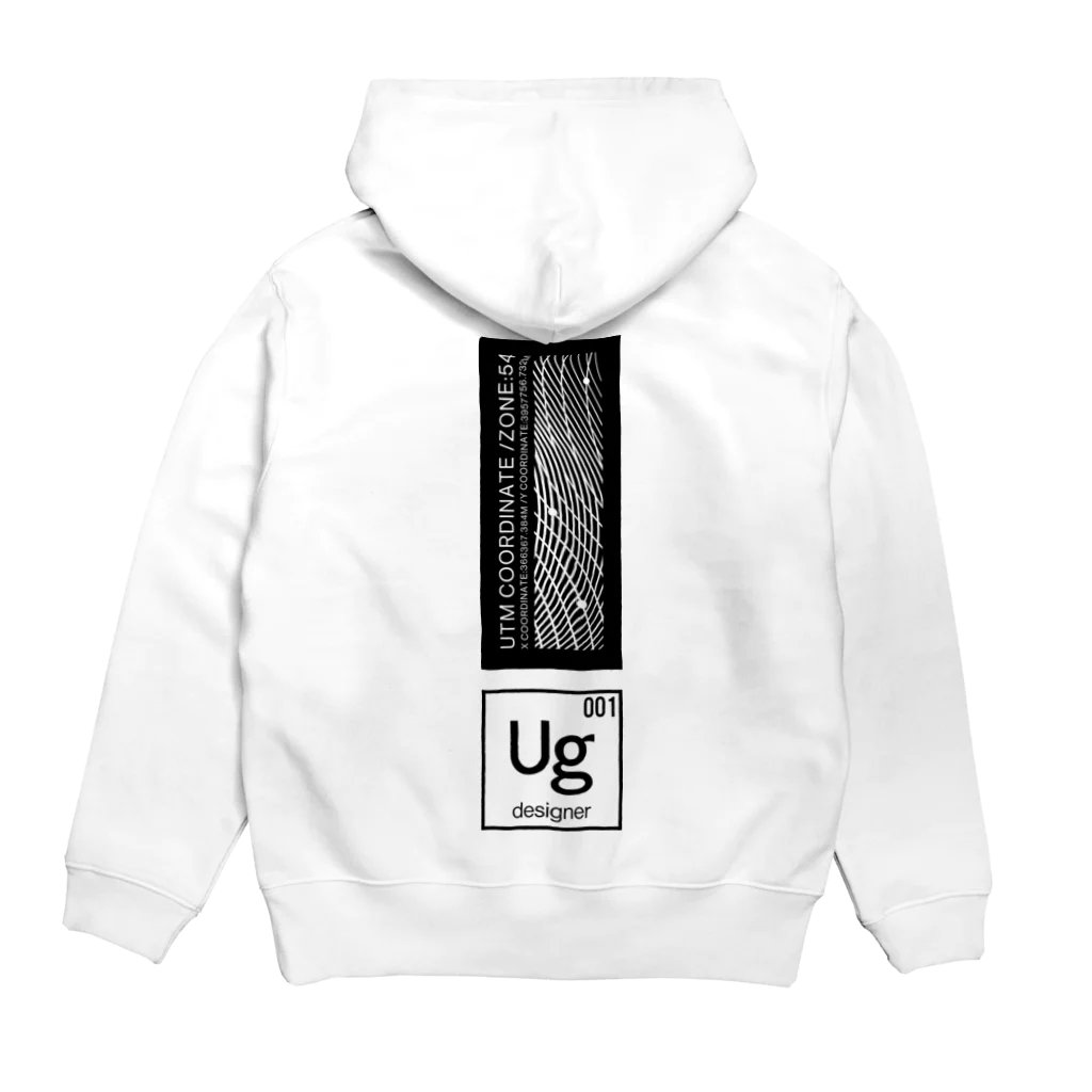 UG001 / Apparel lineのUG001 Chemical symbol パーカーの裏面