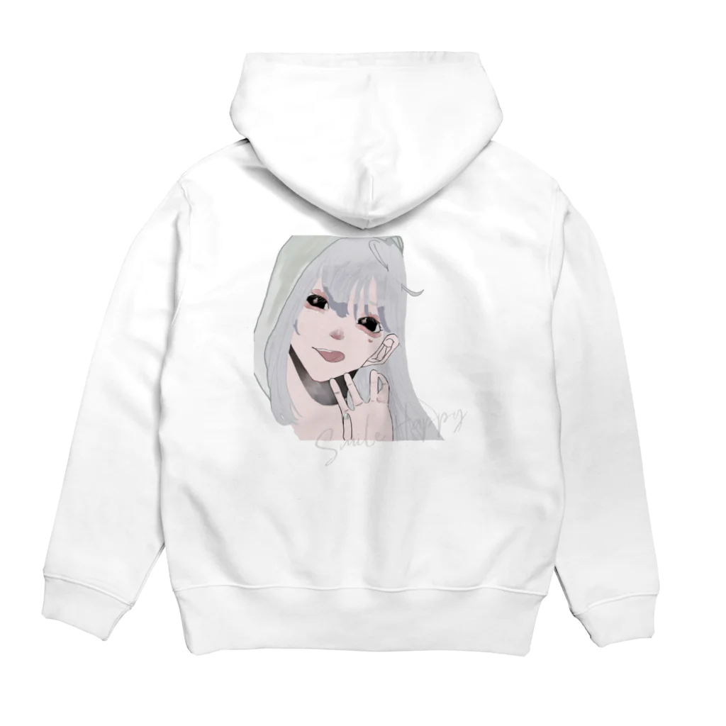 mini RのSmile Happy  ロゴ入り Hoodie:back