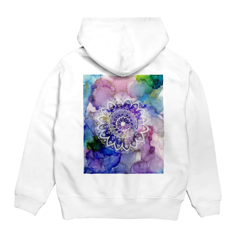 CLOVERの曼荼羅インクアート Hoodie:back