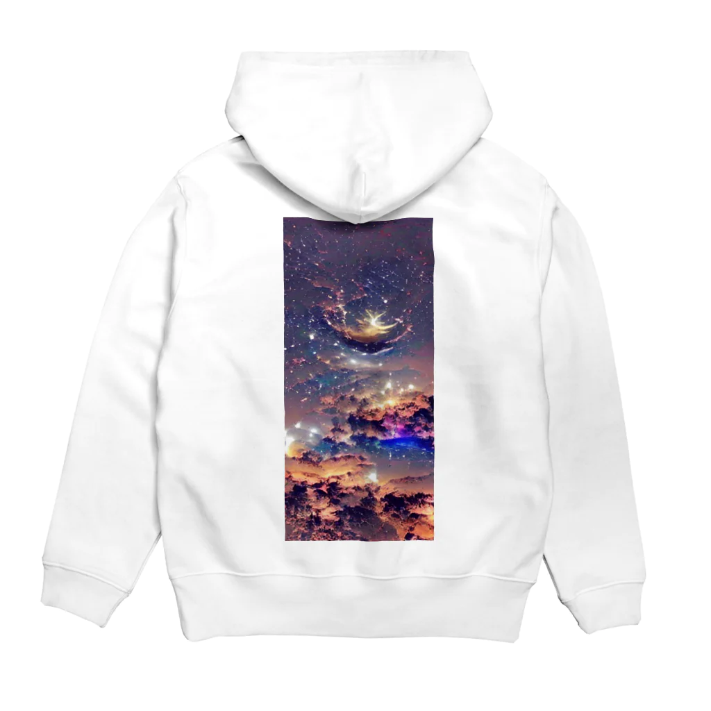 蒼い狐のAIの描いた宇宙 Hoodie:back