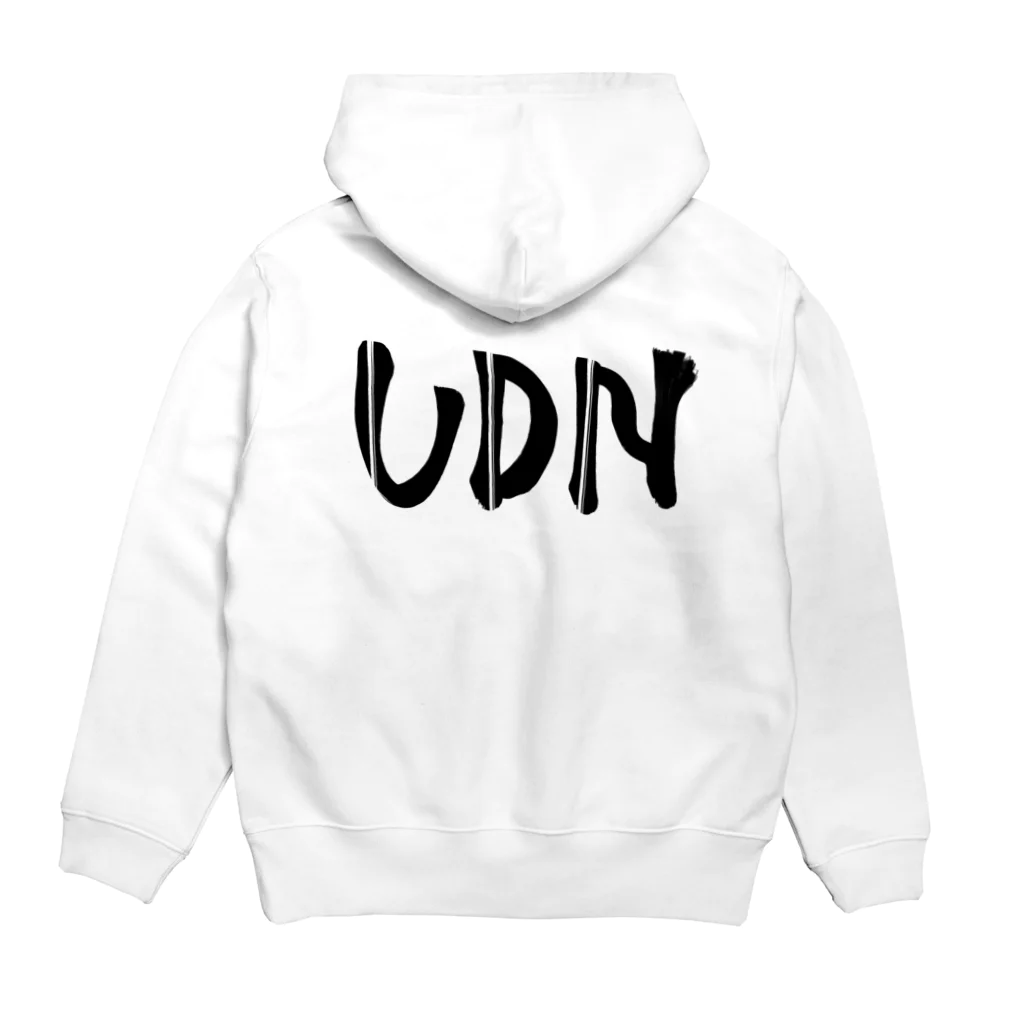 しげみうどんのスリムUDNワンポイント Hoodie:back