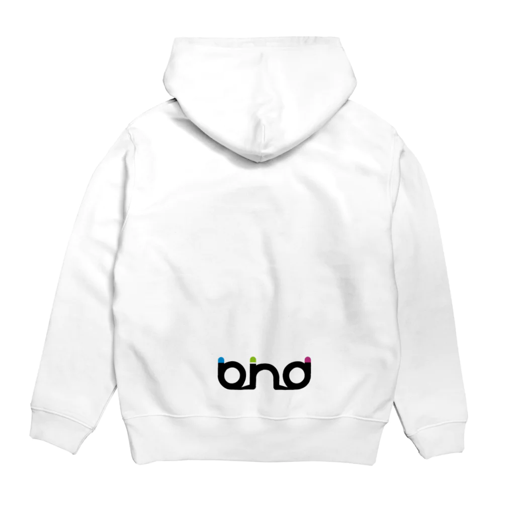 b.n.d [街中でもラグビーを！]バインドのbindマーク Hoodie:back