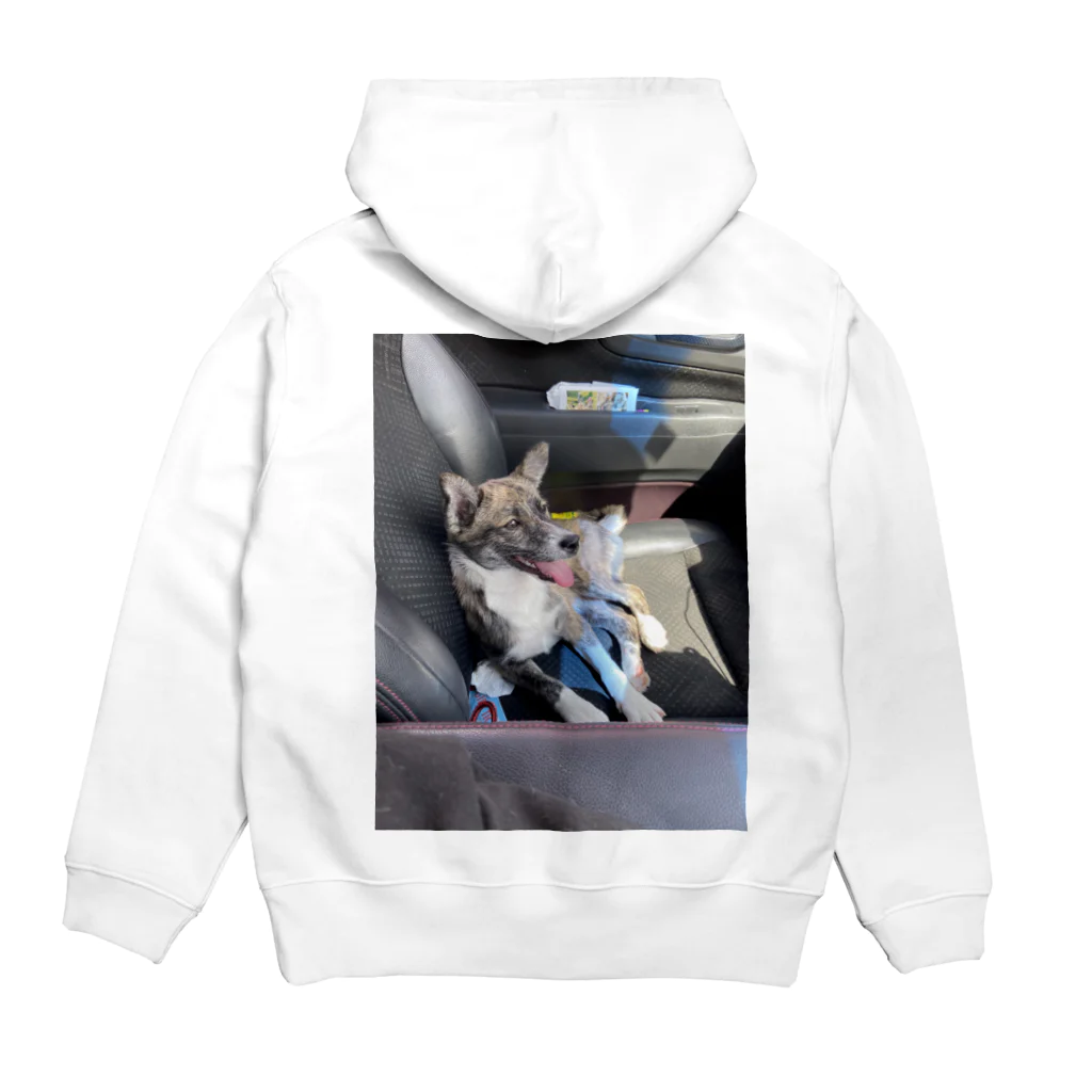 🌺琉球犬MIXららりり🐕の🌺琉球犬柄りり🐶 Hoodie:back