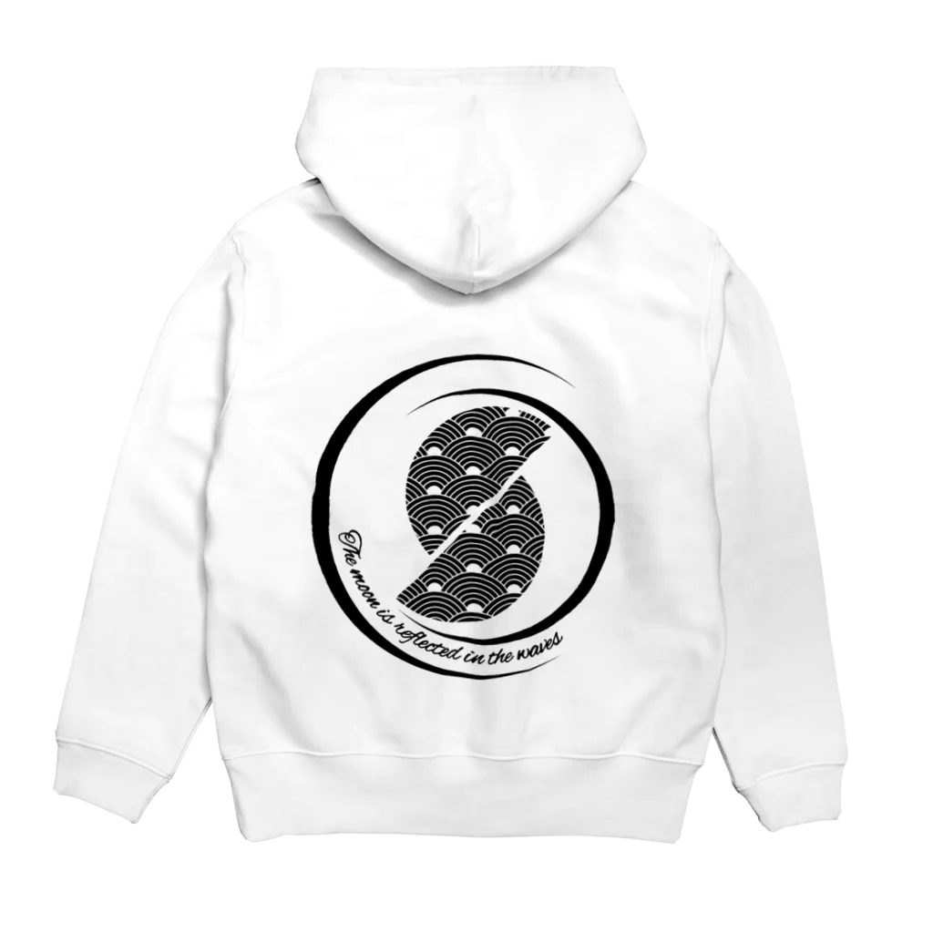 RyuTakatoraのThe moon is reflected in the waves Hoodie:back