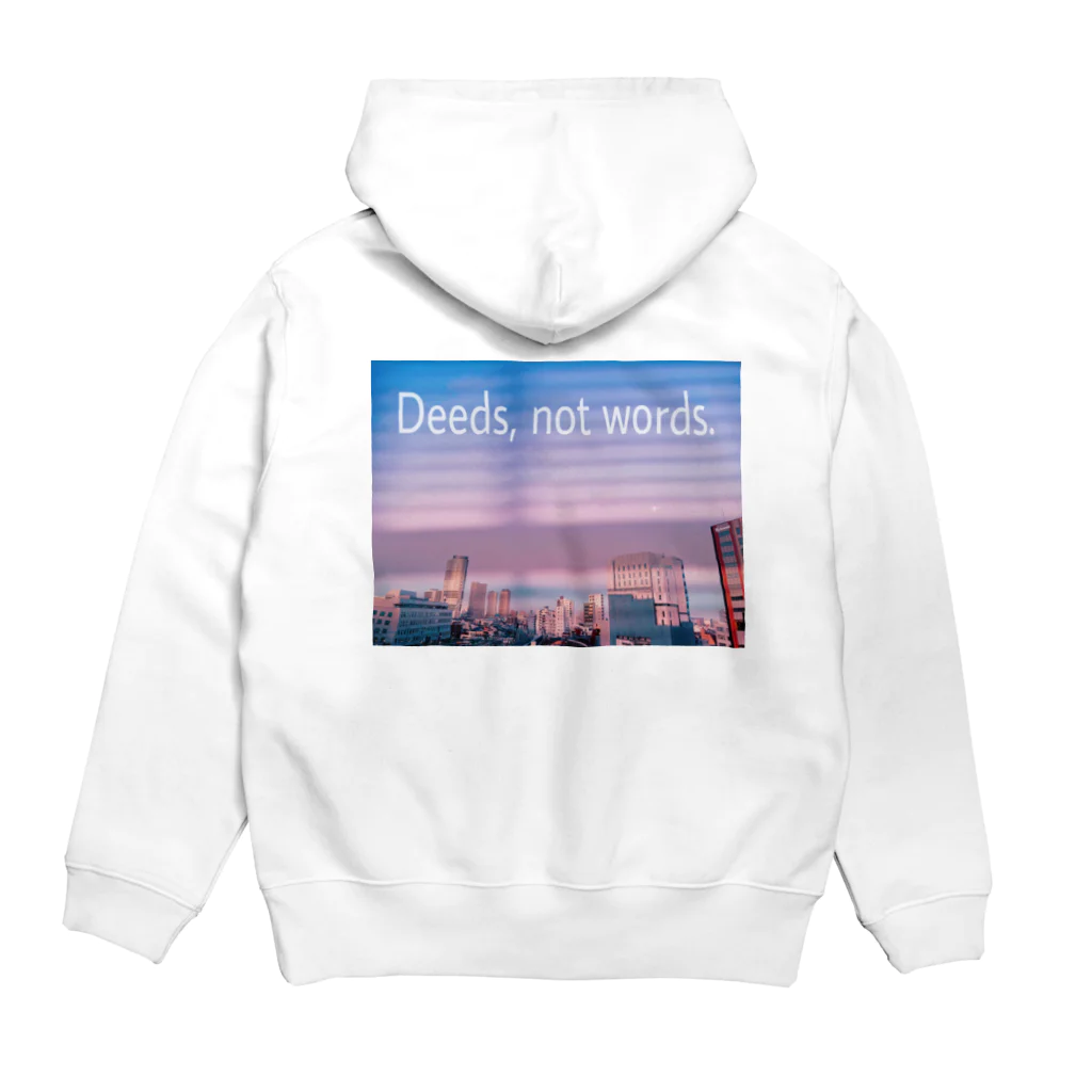 KEITOの東京の夕暮れ Hoodie:back