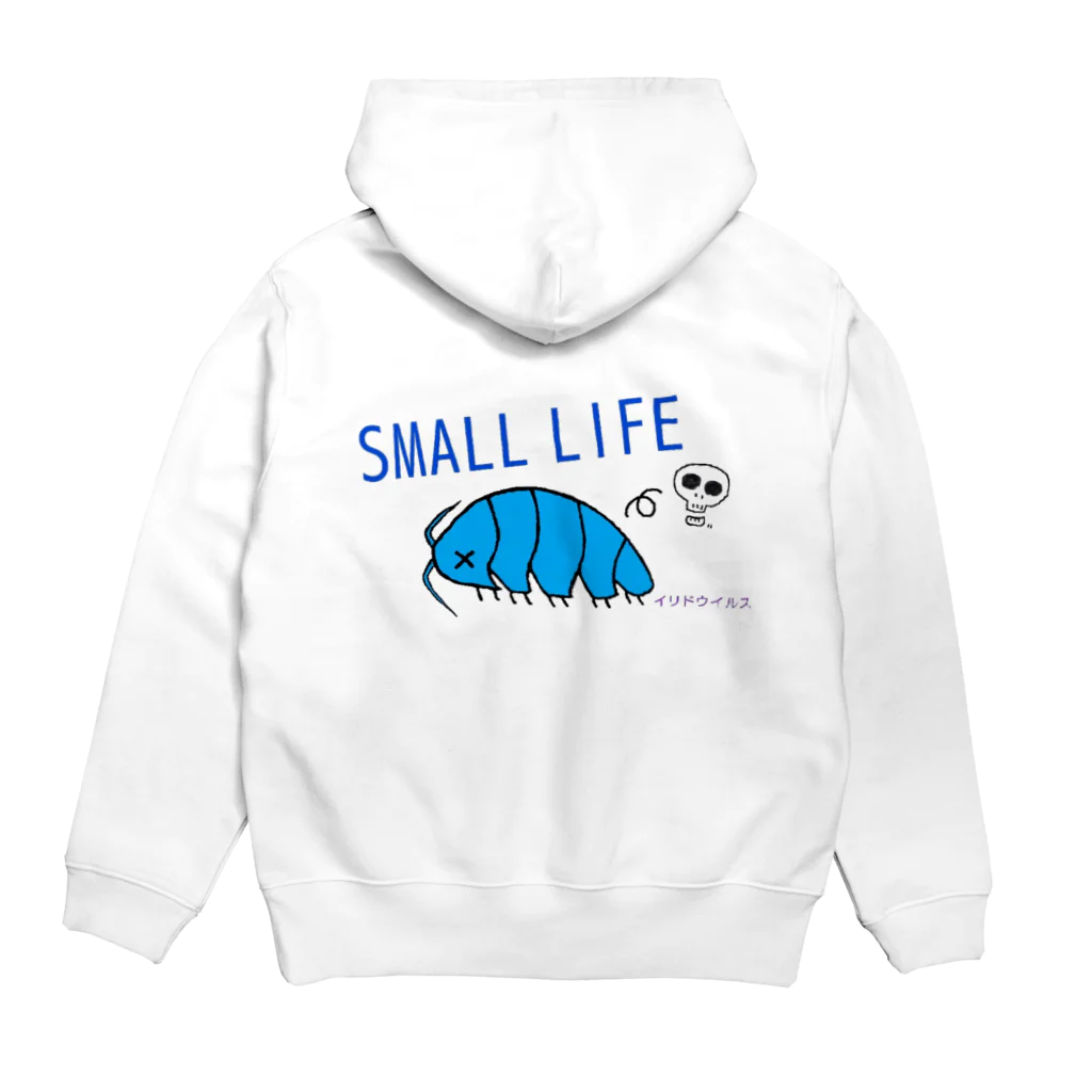 SMALL LIFEのイリドウイルス パーカーの裏面