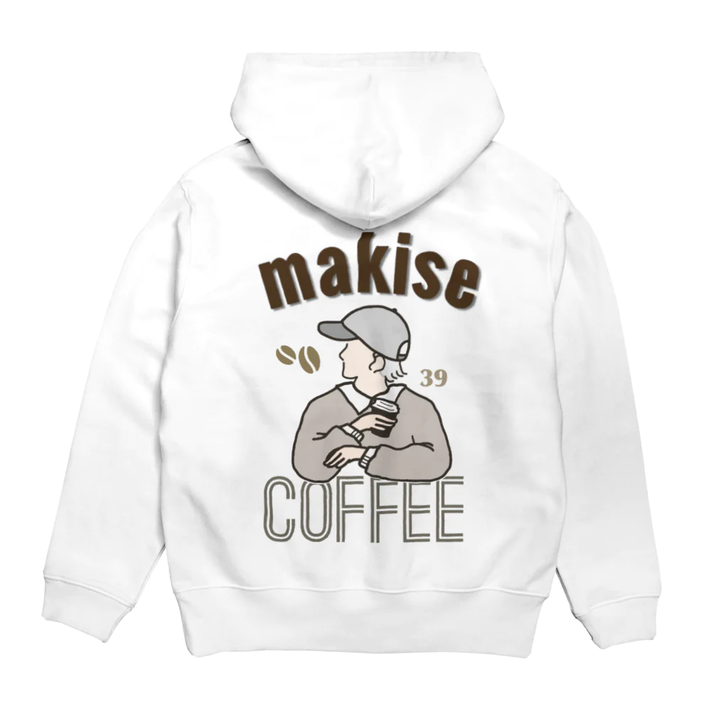 Makise COFFEE.のマキセコーヒー(ラテ美) Hoodie:back