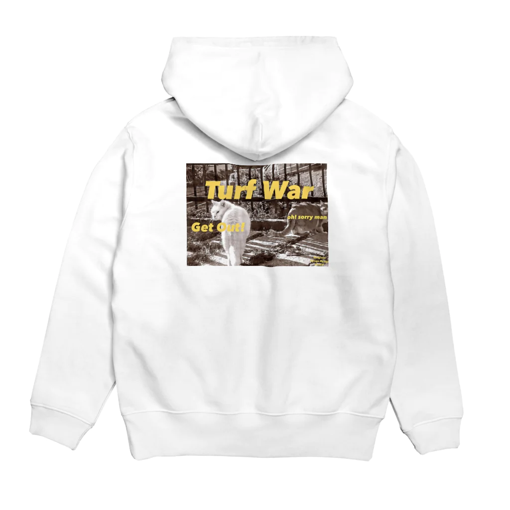 にゃがチューンのくま爺『Get out!!』Turf War Hoodie:back