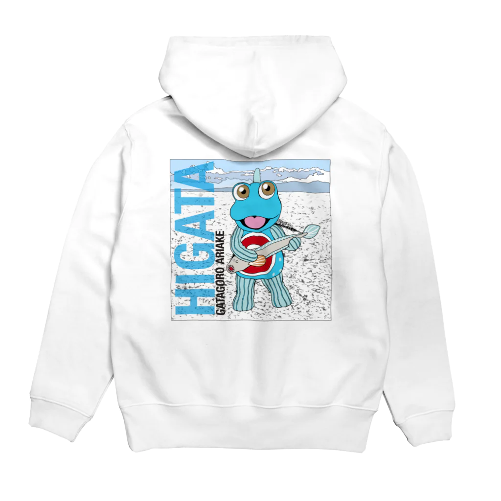 有明ガタァ商会のHIGATAと超魚 Hoodie:back