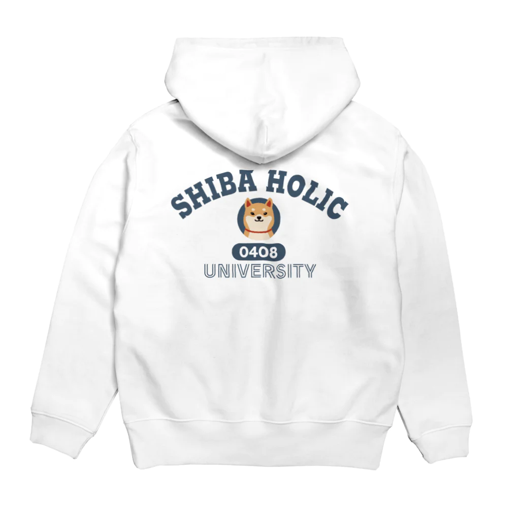 しばじるしデザインのSHIBA HOLIC（柴犬中毒大学） Hoodie:back