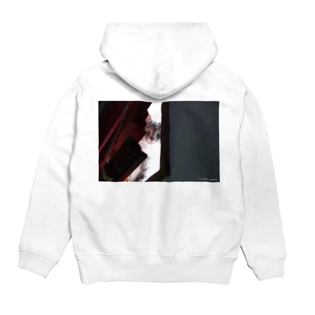 Aiko Nakanoの早く起きて欲しい猫 Hoodie:back