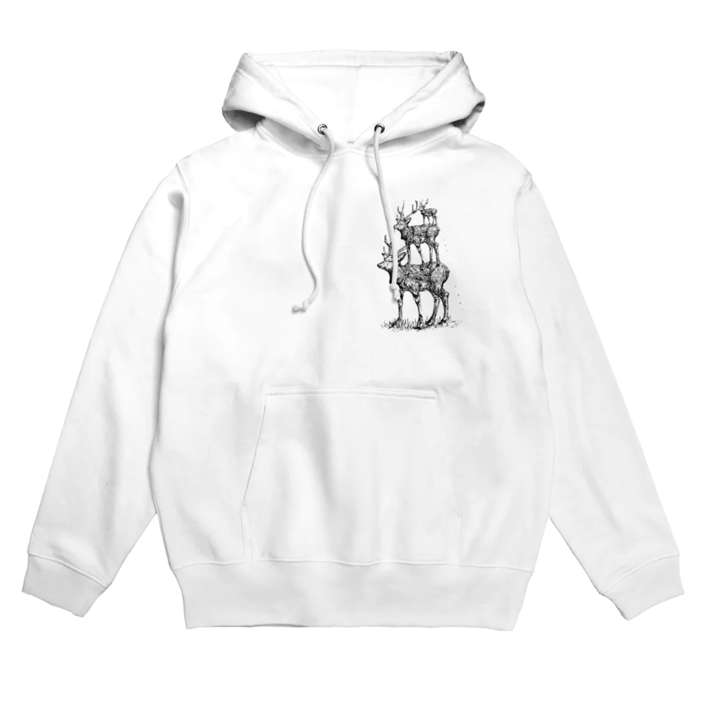 あさぎ9のエゾシカ3段重ね Hoodie