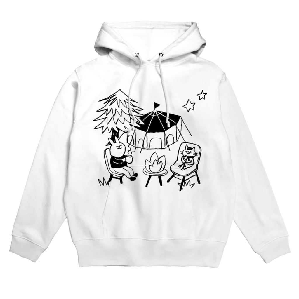 イキウサのキャンプの夜 Hoodie