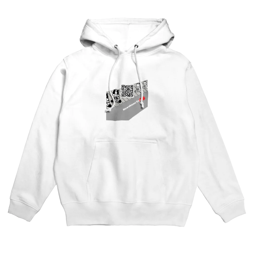 川上牧場のプロペラさんQRコードステッカーTシャツ Hoodie