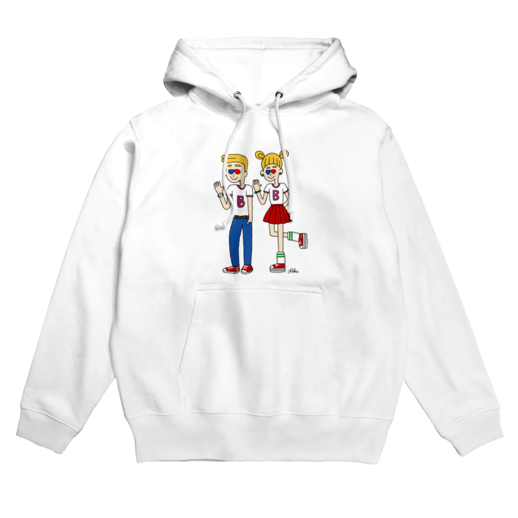 りかちょびの店のBくんBちゃん Hoodie