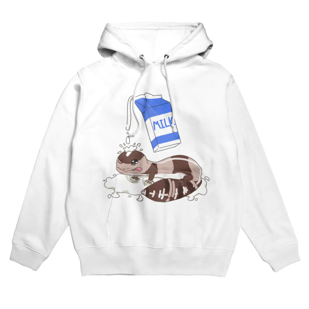 モツニコム@爬虫類グッズのニシアフリカトカゲモドキ・ミルク Hoodie