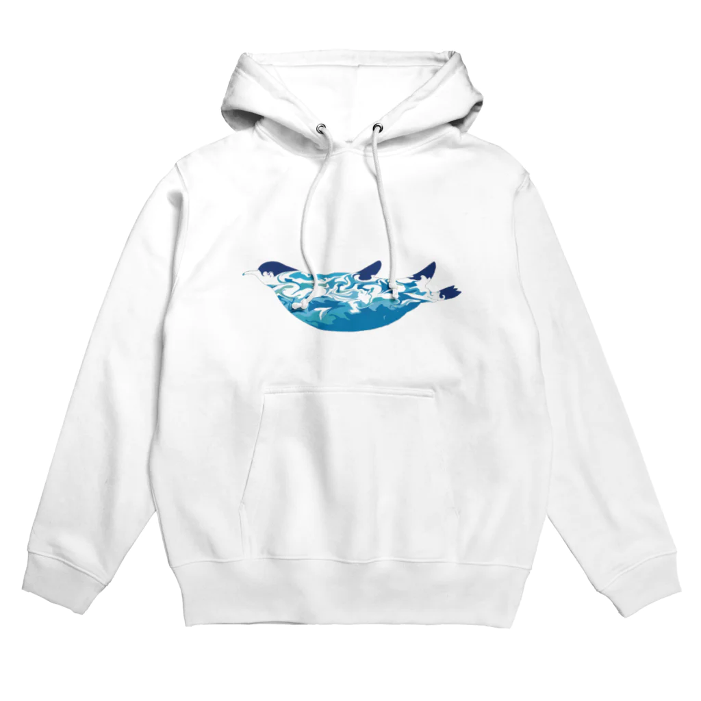 ヒロシオーバーダイブのペンギン、夏の海を泳ぐ。 Hoodie