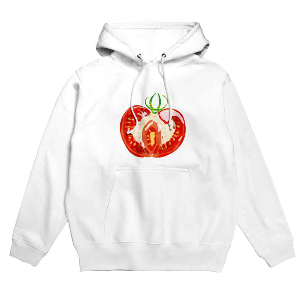 とりごえ雑貨店の水玉トマト Hoodie